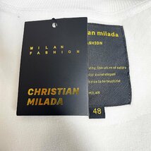 定価5万★christian milada・ミラノ発・トレーナー★上質 快適 ソフト 裏起毛 防寒 立体感 プルオーバー スウェット 秋冬 L/48サイズ_画像7