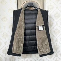 最高峰EU製＆定価12万◆UABONI*Paris*ダウンジャケット*ユアボニ◆グースダウン90％ 極暖 防寒防風 裏起毛 コート 毛皮ファー付き 2XL/52_画像3