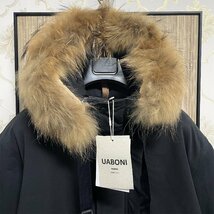 最高峰EU製＆定価12万◆UABONI*Paris*ダウンジャケット*ユアボニ◆グースダウン90％ 極暖 防寒防風 裏起毛 コート 毛皮ファー付き 2XL/52_画像4