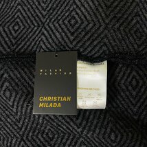 個性EU製・定価3万★christian milada・ミラノ発・セーター★防寒 暖かい ソフト 毛足 総柄 幾何学 ニット プルオーバー 秋冬 2XL/52サイズ_画像9