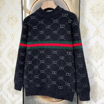 最高級EU製＆定価5万◆UABONI*Paris*セーター*ユアボニ*パリ発◆ミンク/カシミヤ混 ニット 毛足 防寒 総柄 シャギー オシャレ L/48サイズ_画像10