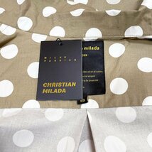 定価3万★christian milada・ミラノ発・長袖シャツ★上品 薄手 頑丈 軽量 水玉柄 開襟 オシャレ 日常 アウター スウェット 夏服 XL/50_画像8