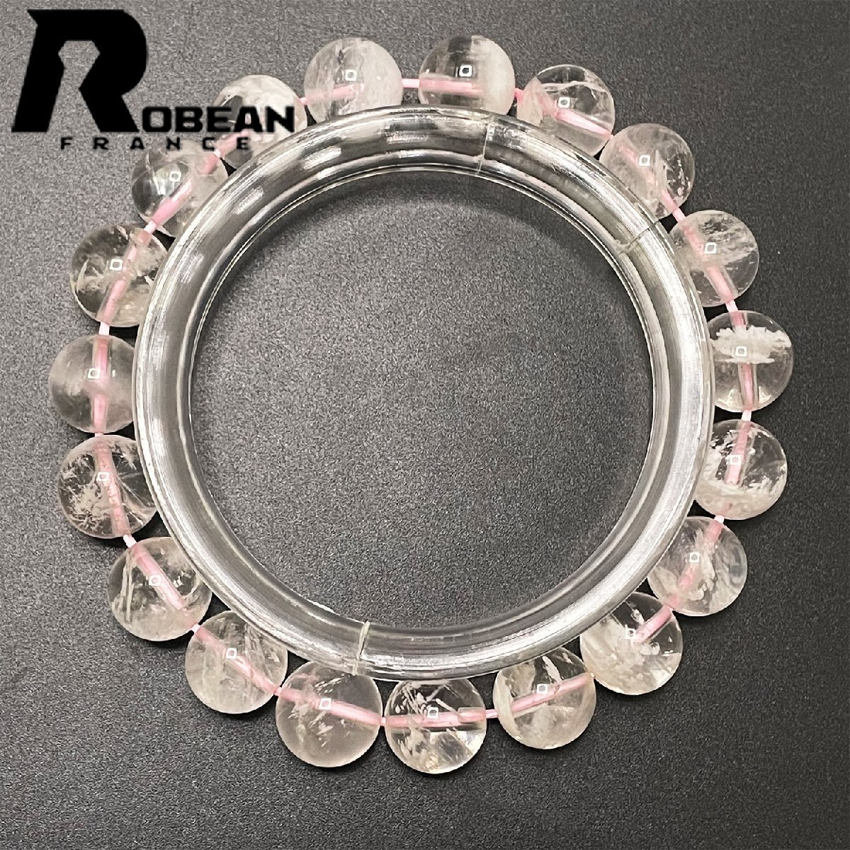 Luxe fabriqué en UE Prix régulier 50, 000 yens★ROBEAN･Quartz Rose★Power Stone Bracelet Accessoire Cristal Beau Cadeau Bonne Chance 9.8-10.5mm 1001D012, perlage, perles, Pierre naturelle, pierres semi-précieuses