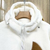 個性EU製＆定価8万◆UABONI*Paris*ボアジャケット*ユアボニ*パリ発◆高級カシミヤ/ミンク混 防寒 フリース フード付き アウター L/48サイズ_画像4