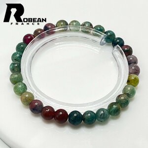 綺麗 EU製 定価5万円★ROBEAN・ウォーターメロントルマリン★アクセサリー ブレスレット パワーストーン 天然石 高級 約 6.3-7mm 1003k118