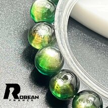 絶賛 EU製 定価5万円★ROBEAN・ゴールデングリーンマイカ★雲母石ブレスレット パワーストーン 天然石 アクセサリー 9.0-9.5mm 1003k209_画像5