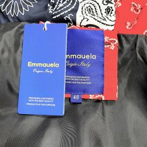 個性・中綿ジャケット 定価8万◆Emmauela・イタリア・ミラノ発◆中綿入り 防寒防風 ICT カシューナッツ柄 カラフル コート XL/50サイズ_画像8