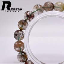 レア EU製 定価5万円★ROBEAN・ガーデンルチルクォーツ★パワーストーン ブレスレット 天然石 庭園水晶 浄化 綺麗 9.7-10.2mm 1002H028_画像5