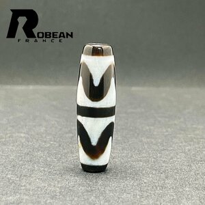 レア EU製 定価5万円★ROBEAN・チベット天珠★パワーストーン アクセサリー 天然石 金運 お守り プレゼント 約37.9*11.4mm 1004T049