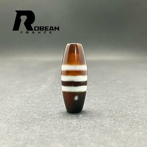 レア EU製 定価5万円★ROBEAN・チベット天珠★パワーストーン アクセサリー 天然石 金運 お守り プレゼント 約28.2*10.8mm 1004T051