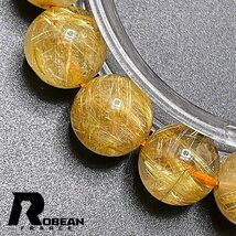 貴重 EU製 定価15万円★ROBEAN・極!極満針ルチルクォーツ★ブレスレット パワーストーン 天然石 綺麗 金運 お守り 12.0-12.6mm 1001G479_画像5