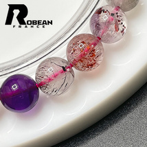 レア EU製 定価5万円★ROBEAN・スーパーセブン★パワーストーン ブレスレット 天然石 原石 お守り プレゼント 7.8-8.3mm 1001G621_画像6