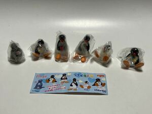 レア物☆PINGU ピングー☆ソフビ指人形・マスコットフィギュア☆全6種・ユージン 