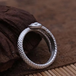 999銀蛇の指輪デザインレトロ