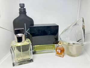 USEDブランド香水5点セット メンズ GUCCI / Calvin Klein /他 グッチ/カルバンクライン/ スカルプチャー