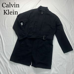 Calvin Klein カルバンクライン ジップコート ベルト付き 黒 M