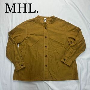 MHL. MARGARET HOWELL マーガレットハウエル シャツ ブラウン IIサイズ 長袖シャツ 