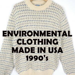 90s バーズアイ USA製 ★ ノルディックセーター M ★ ENVIRONMENTAL CLOTHING アメリカ製 ニット ビンテージ メンズ レディース