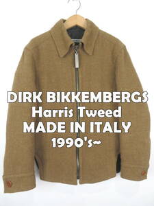 90s～ ダークビッケンバーグ ★ ハリスツイード ウール ジャケット 44 ★ DIRK BIKKEMBERGS イタリア製 メンズ アーカイブ ブルゾン 