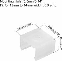 uxcell LED ネオン 取付 クランプ ネオンライト 取付ブラケット 12mm - 14mm シリコン LEDネオン ストリップ 50個入り F41_画像6