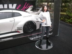 絶版！IG 1/18 オンライン限定 LB-Silhouette WORKS GT Nissan 日産 35GT-RR White With Ms. Chisaki Kato R35 加藤チサキ 2358 