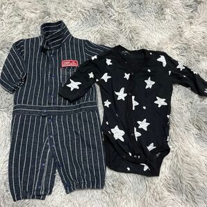 つなぎ　ロンパース　かっこいい　シャツ　セット売り　ベビー服 新生児 ロンパース 前開き　出産準備