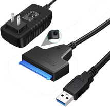 SATA USB 変換ケーブル hdd 3.5 usb 2.5/3.5インチsata USB変換アダプター SSD HDD データ取り出しSATA3 USB 3.0 変換ケーブル UASP対応 _画像1