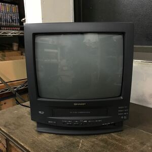 SHARP シャープ VT-14M40 動作品 ブラウン管テレビ テレビデオ 平成ポップ ビンテージ テレビ