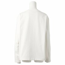 ジルサンダー Tシャツ JIL SANDER J02GC0107 J45047 102 S クルーネック ロングスリーブ ロゴ Sサイズ ホワイト リラックスフィット_画像5