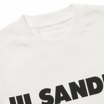 ジルサンダー Tシャツ JIL SANDER J02GC0107 J45047 102 S クルーネック ロングスリーブ ロゴ Sサイズ ホワイト リラックスフィット_画像3