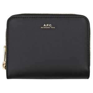 アーペーセー 二つ折り財布 A.P.C. PXAWV F63029 LZZ BLACK APC コンパクトウォレット ブラック レディース メンズ ユニセックス