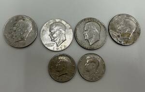 ビンテージ リバティー コイン　6枚セット 1974年 1977年 1978年 1976年 1971年 1989年アメリカ 銀貨 約113.2g ケネディ おまとめ 
