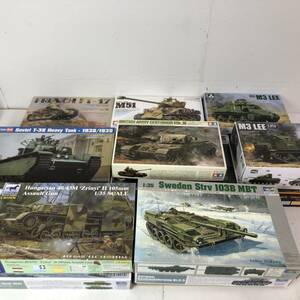 (22801)戦車プラモ12点セット M51/M3 LEE/Sweden Strv/Soviet T-35/German Neubaufahrzeug Nr.3-5/TAMIYA ジャンク品・異臭あり