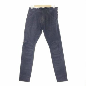 ●超美品 G-STAR RAW ジースターロウ 5620 3D Zip Knee Skinny Jeans 立体裁断スキニーデニム メンズ33 ブラック バイカーパンツ1AC/89549