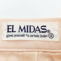 ★EL MIDAS エルミダ 最高級 タイトスカート レディース サイズ12 ピンク ボトムス 膝丈 オフィスカジュアル 010602 1BA/40874_画像4