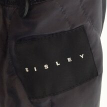 ●SISLEY シスレー 長袖 中綿 フーデッド ブルゾン サイズ48 メンズ ダークグレー ベネトンジャパン 国内正規品 2AB/89809_画像6