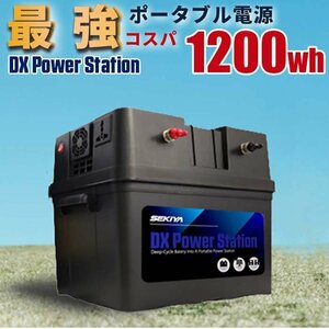 限定特価 最強コスパ ポータブル電源 1200wh SEKIYA MPPT制御 AC/DC/USB出力 AC500w 正弦波