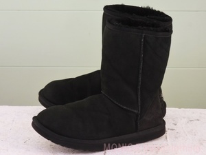 MK546◆レディース UGG オーストラリア ムートンブーツ 黒 ブラック 24.5cm