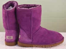 MK540◆レディース UGG オーストラリア ムートンブーツ ムラサキ 25cm_画像2