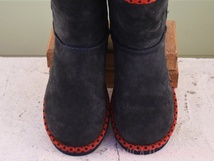 MK542◆レディース UGG オーストラリア ムートンブーツ 紺 ネイビー 24cm_画像5