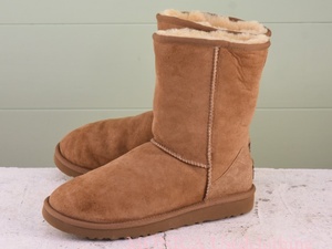 MK591◆メンズ【UGG オーストラリア】ムートンブーツ 茶 ブラウン 40 25cm