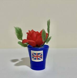 ナショナルハイトップ　おまけ　世界の花　バラ　薔薇　イギリス　ノベルティ　グリコ　カバヤ