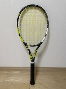 【美品・保証書有り】バボラ Babolat ピュア アエロ チーム PURE AERO TEAM/グリップサイズ2/ストリング張りたて/レザーグリップに変更済み