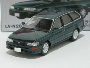 トヨタ カローラワゴン Lツーリング（緑）96年式 LV-N287b【トミーテック社1/64ミニカー】【トミカの時】