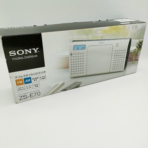 美品 SONY スリムスタイルCDラジオ ZS-E70 ホワイト 語学学習