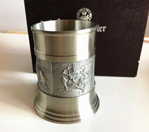 未使用 king's pewter キングスピューター　 アニマルヘッド グラス錫製　タンブラー コップ ビアカップ 和食器 酒器 (E11)_画像5