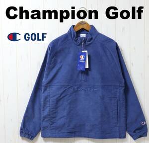 #[L] autumn winter regular price 18,480 jpy Champion Golf corduroy stretch half Zip jacket blue #