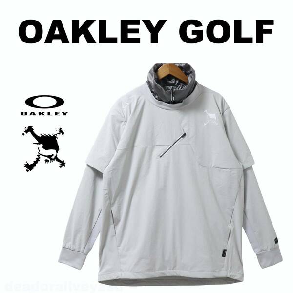 ■【M】定価16,500円 OAKLEY オークリー GOLF SKULL 防風 撥水 2way プルオーバージャケット■