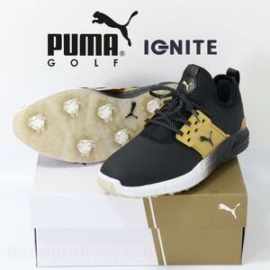 #[26.5cm] regular price 22,000 jpy Puma Golf ig Night articulated Gold spike shoes #