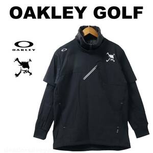 #[L] regular price 16,500 jpy OAKLEY Oacley GOLF SKULL. manner water-repellent 2way pull over jacket black #